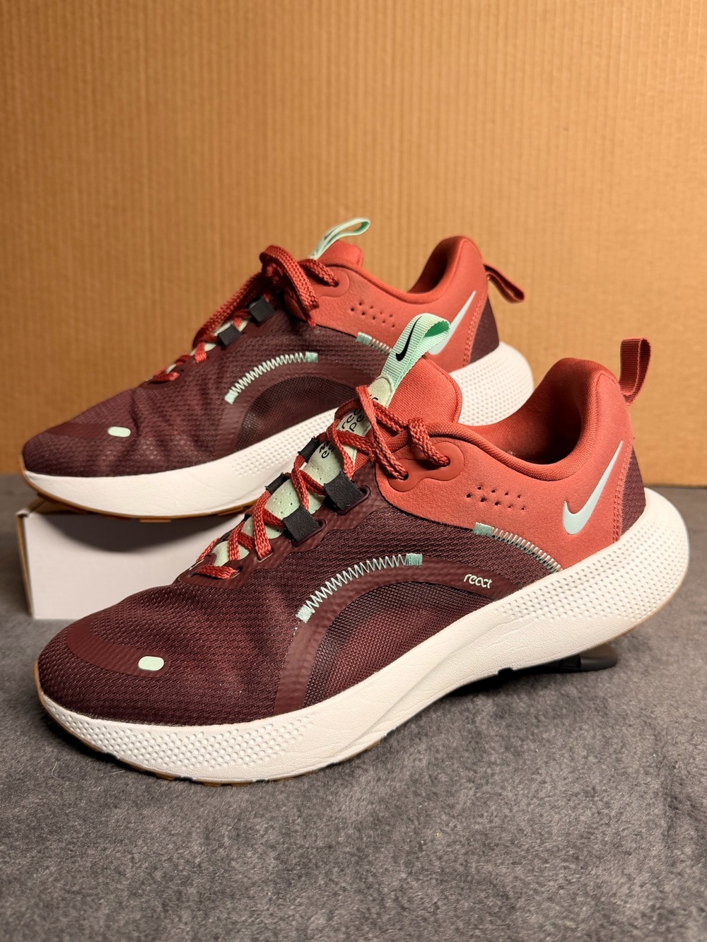 Nike Women's Running Shoes - Burgundy, Coral & Mint Accents